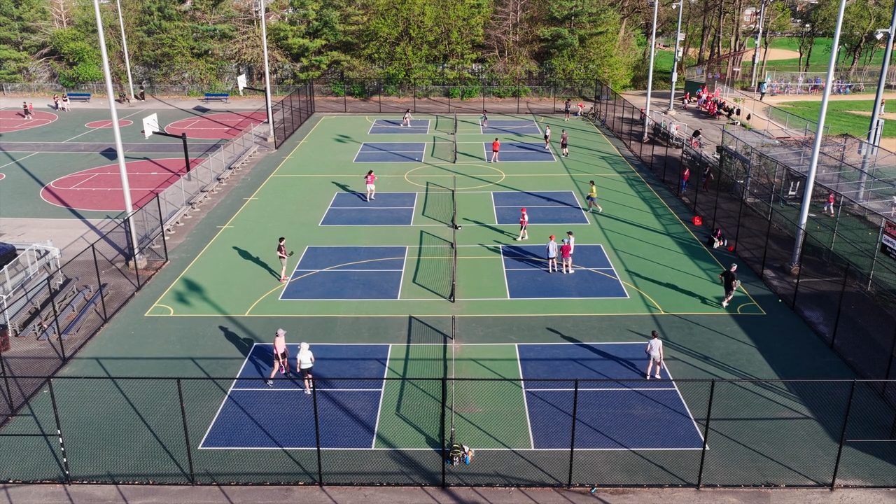 Pickleball courts from above